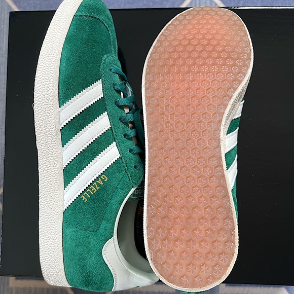 ADIDAS GAZELLE logo-appliqué suede sneakers! WORN ONCE! Original box! Size 11.5 - Picture 3 of 4